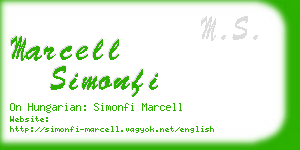 marcell simonfi business card